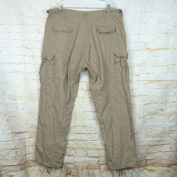 Artform Ripstop Cargo Pants Mens XL 40X30 Khaki Fatigue Button Fly Skate Rothco - Picture 2 of 14
